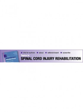 Topics In Spinal Cord Injury Rehabilitation